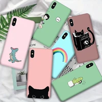 cute cartoon pattern siliconphone case for iphone 11 12 pro max xr x xs max 5 5s se 2020 7 8 6 6s plus cover
