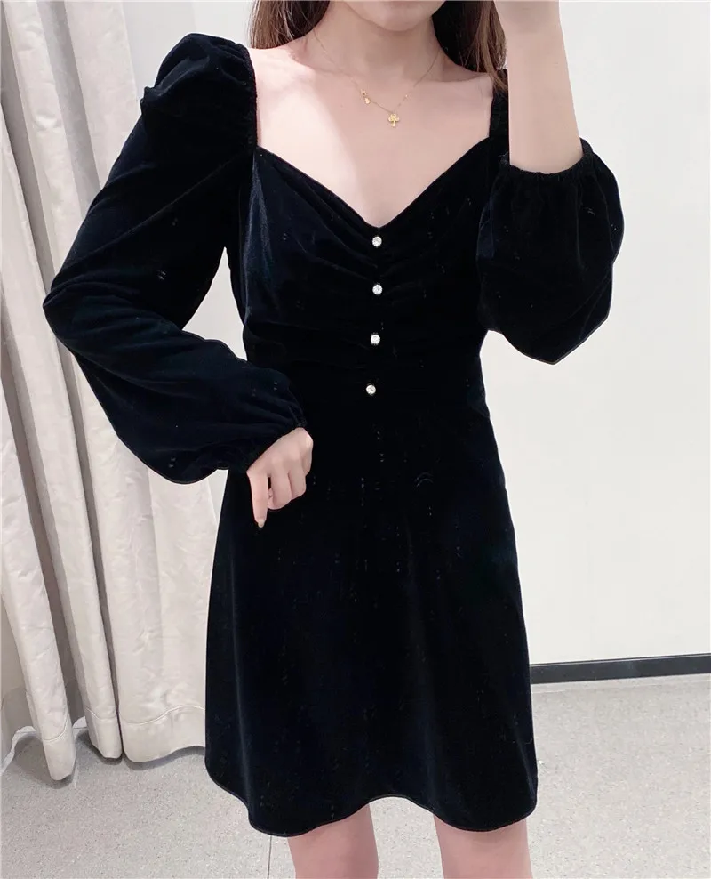 

Women's Dress Fashion Sexy New Summer Black Retro Elegant Party Club Dress Mesh Slim Bohemian Above Knee, Mini Button Party