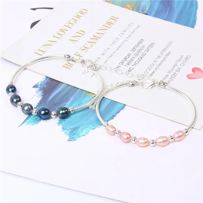 Женский браслет из жемчуга серебра 925 пробы в богемном стиле | Украшения и