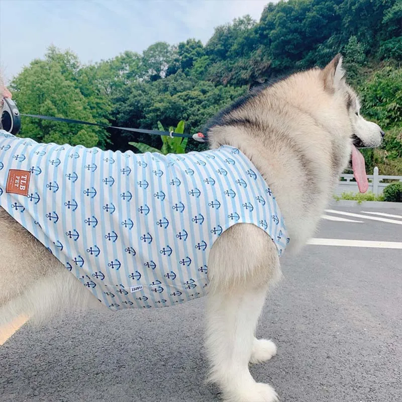 Летняя одежда для собак хлопковая домашних животных костюм средних и больших