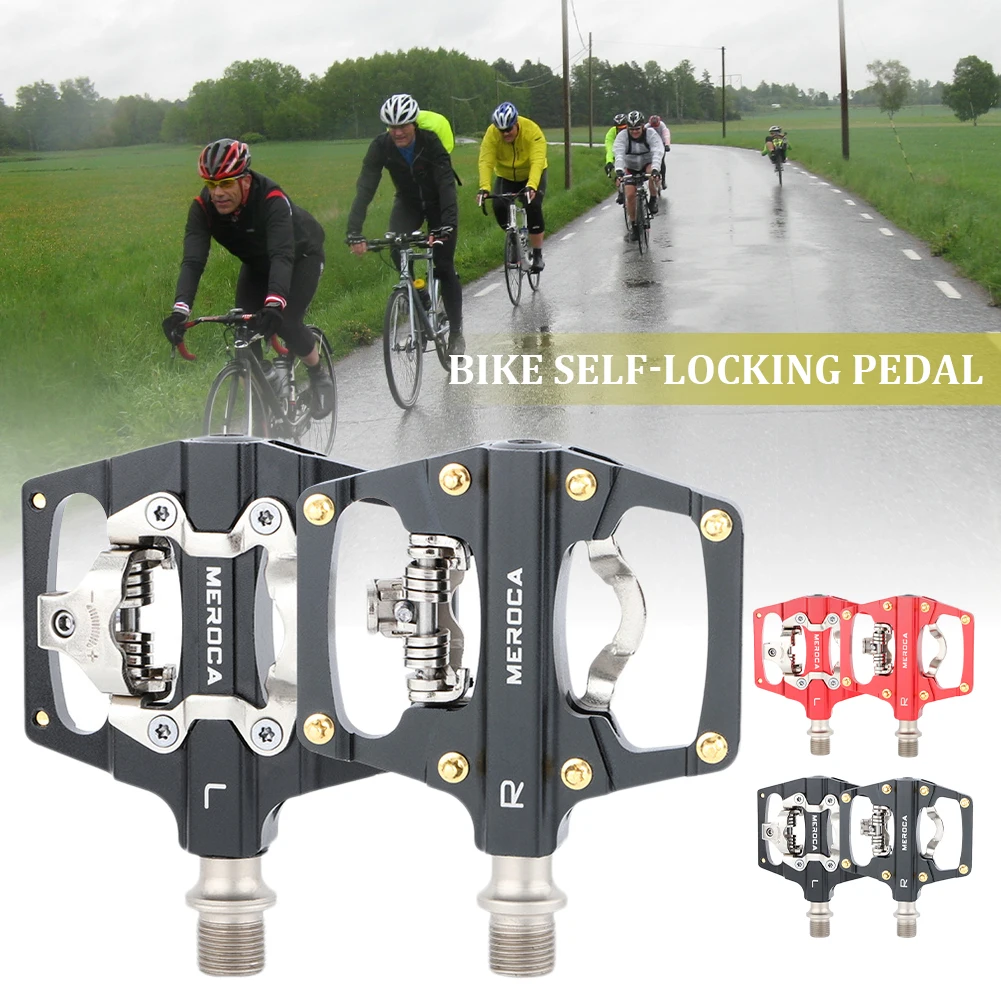

MTB Self-Locking Mountain Bike Pedal Flat Pedals DU Bearing SPD Pedal Non-Slip Sealed Bearing Bicycle Pedal Bike Accessories