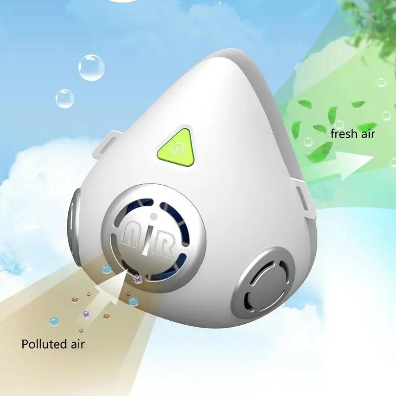 

1Pc PM2.5 Dust Mask Smart Electric Fan Masks Anti-Pollution Smog Filt saliva Dust-proof Breathable Face Protective Cover