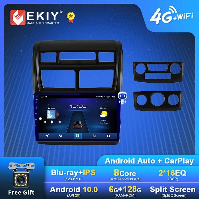 

EKIY 1280*720 DSP Android 10 Car Radio For KIA Sportage 2007-2009 Stereo Multimedia Player GPS Navigation Android Auto 2din DVD
