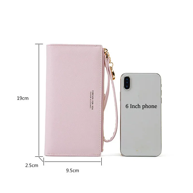 Новые женские кошельки длинные на молнии с застежкой вместительная сумка для