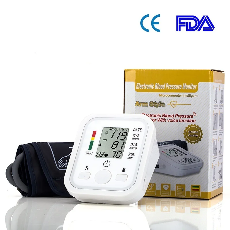 Smart Voice Digital Pulse Arm Blood Pressure Monitor Tonometer Pressuring Household Sphygmomanometer Apparatus Measuring | Красота и