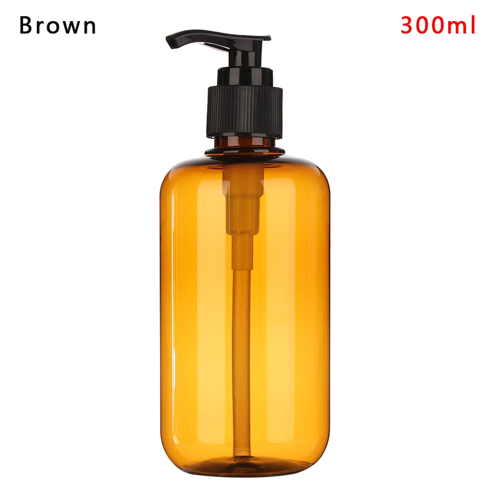 300ml Brown 100/200/300 ml прозрачный пены бутылка для жидкого мыла, пена розлива точек шампунь лосьона гель для душа бутылки для лосьона - Цвет: 300ml Brown