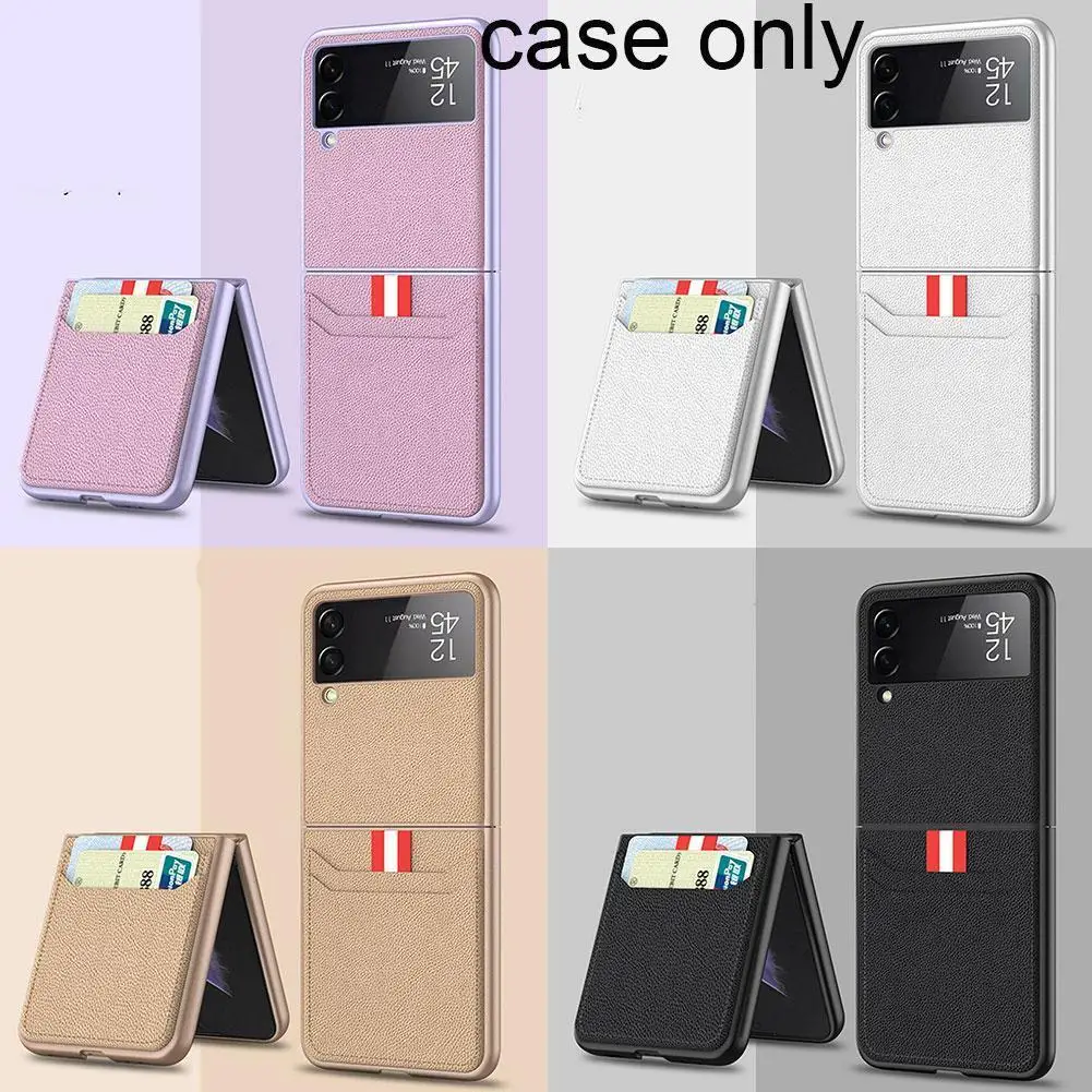 

Z Flip3 Case Luxury Foldable Leather Phone Cover For Samsung Galaxy Z Flip 3 5G ZFlip3 ZFlip 3 Shockproof Protective Back Fundas