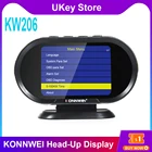 Бортовой компьютер KONNWEI KW206, сканер OBD2 для автомобиля, цифровой дисплей, измеритель температуры воды, расхода топлива