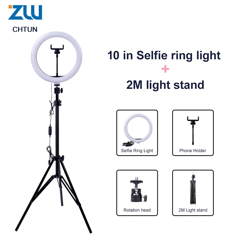 

Мобильный телефон освещение, красная поддержка в реальном времени, кольцевая лампа для фотосъемки с таймером, светодиодная лампа tiktok, 12-дюй...