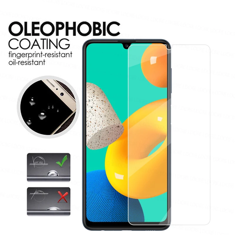 Cristal transparente 2.5D para Samsung Galaxy M32, Protector de pantalla de vidrio templado, pel&iacute;cula de tel&eacute;fono para Samsung Galaxy M32-2