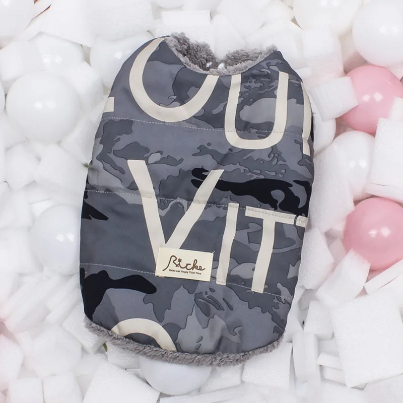 Камуфляжная куртка для маленьких собак теплая зимняя одежда чихуахуа Йорков