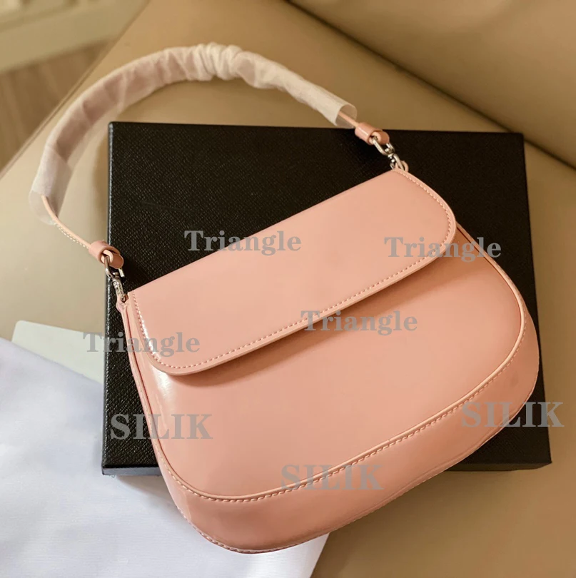 

Leather Flap Shoulder Bag Triangle Label Luxury Women's Handbag Various Colors