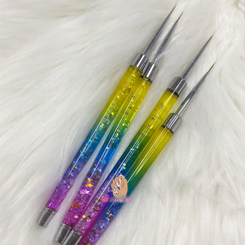 

Кисть для дизайна ногтей, Длинная тонкая искусственная ручка для рисования тонких линий, акриловая маникюрная краска