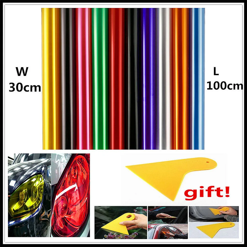 30x100 см Автомобильная фара лампа виниловая пленка наклейка для BMW E34 F10 F20 E92 E38 E91 E53