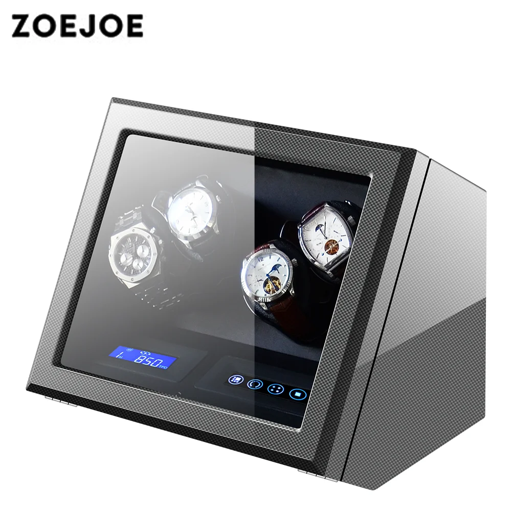 ZOEJOE автоматические часы с коробкой заводчик часов Mabuchi мотор ЖК-дисплей