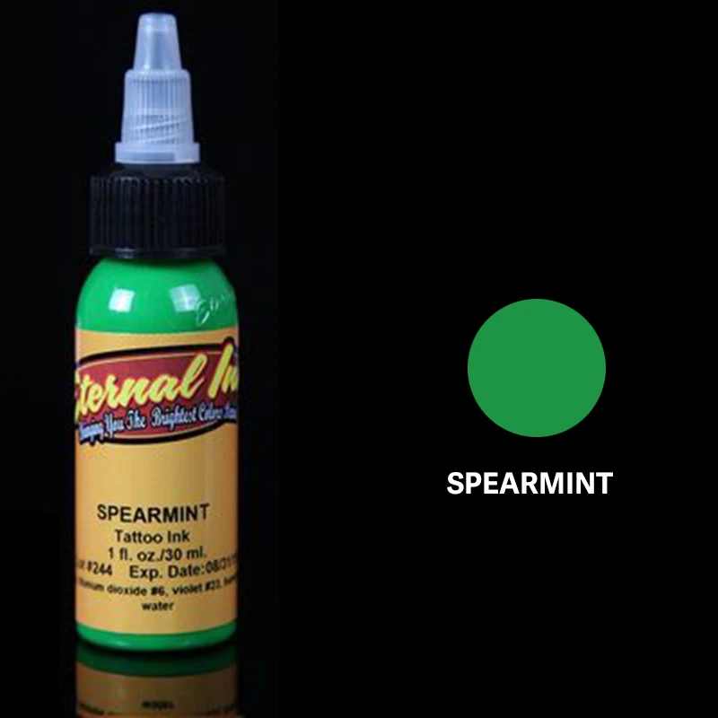 spearmint Перманентный набор чернил для татуировки пигмент tinta Татуировка tinta de tatuar хна чернила Перманентный пигмент tinta tatuagem - Цвет: spearmint