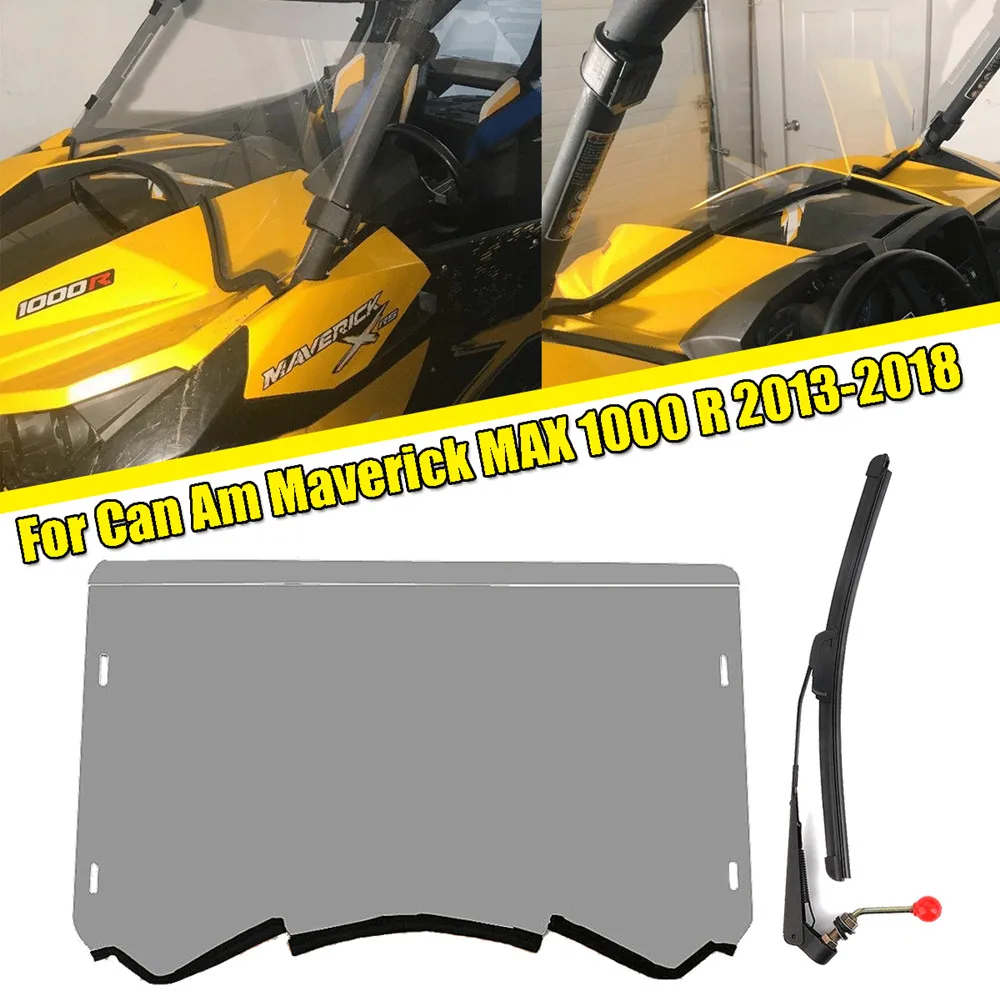 Полный 5" лобовое стекло с бесплатным стеклоочиститель для Can Am Maverick Max 1000 R 2013