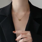 YUN RUO не выцветает 18 K позолоченный чокер в форме сердца ожерелье модные сексуальные ювелирные изделия из титановой нержавеющей стали женские аксессуары