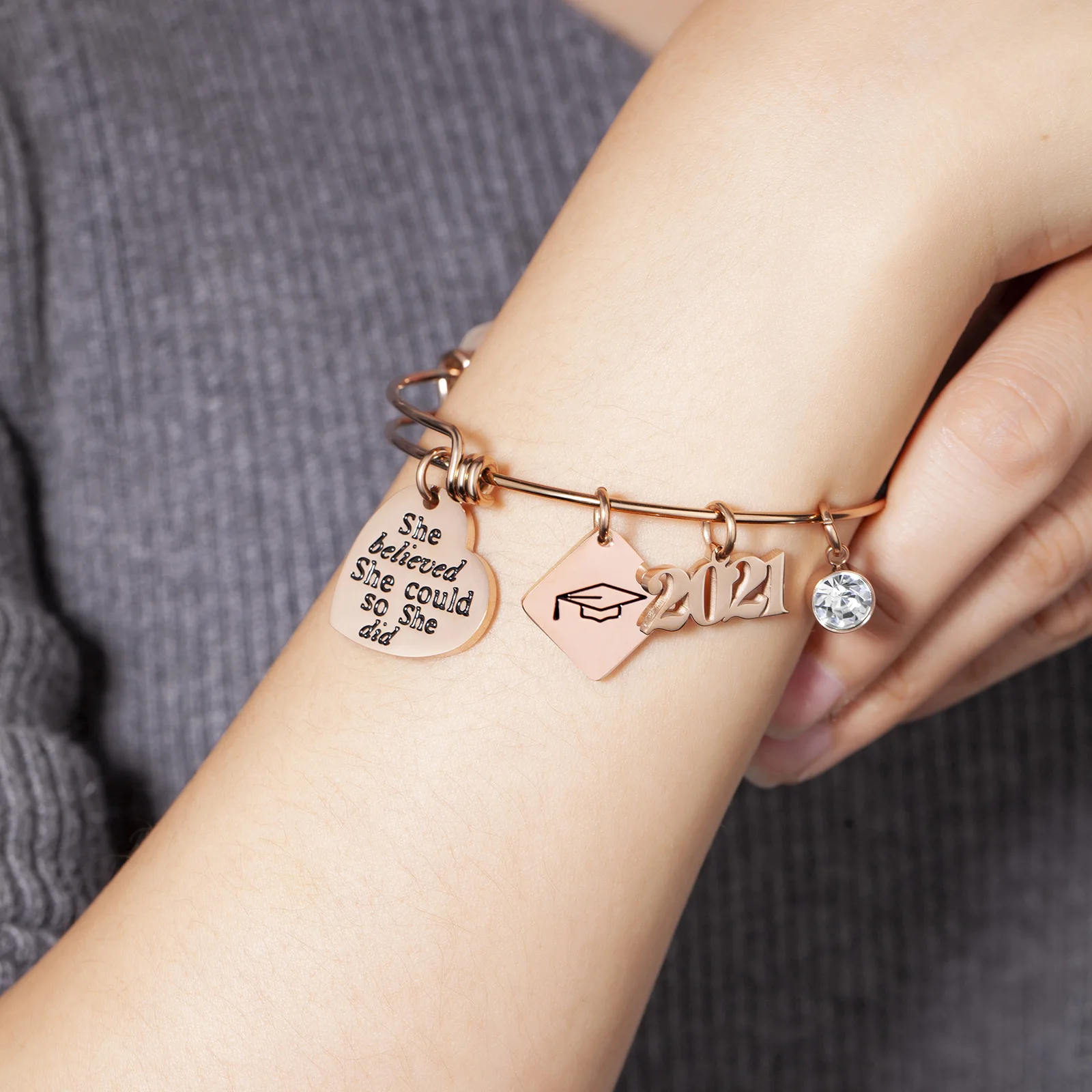 Унисекс Регулируемый браслет буквенно-цифровой кулон вдохновляющие для