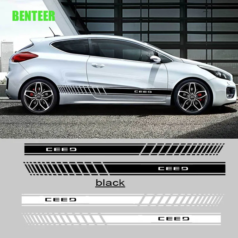 2шт Автомобильная боковая наклейка для kia ceed