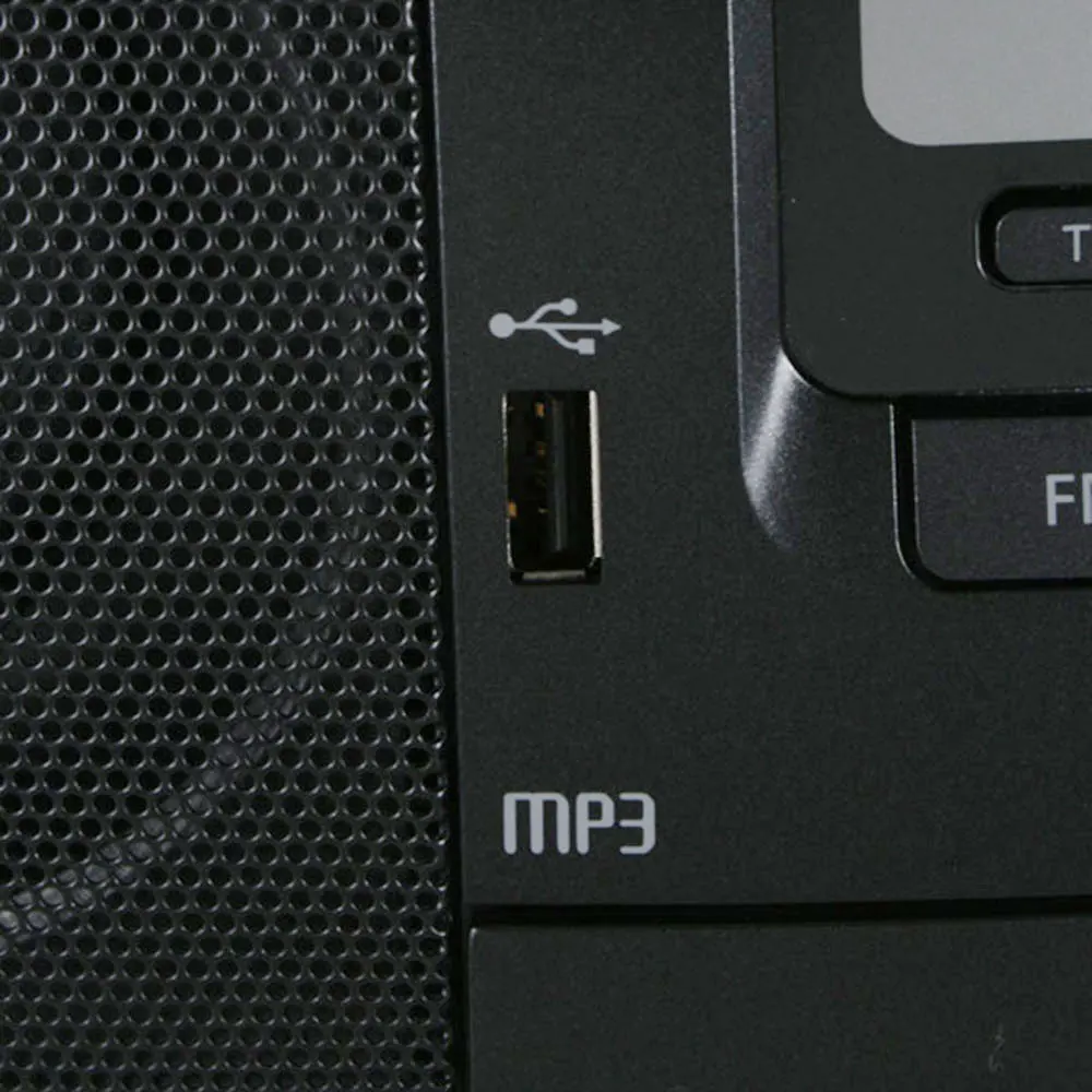 Panasonic Моноблочная магнитола с пультом ДУ RX D55EE K WMA/CD/ R/ RW music port USB Extra Bass