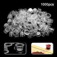 1000pcsbag plastic microblading tattoo ink cap cup pigment clear holder container sml size for needle tip grip power supply