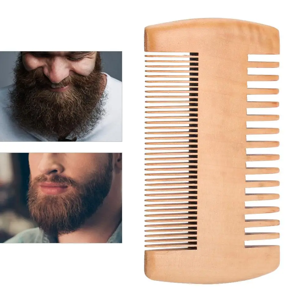 

Wooden Beard Comb Anti Static Wood Pocket Comb with Double-end Fine and Coarse Teeth Hair Combs