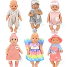 Подходит для игрушек 43 см, Одежда для кукол новорожденных, аксессуары, модные куртки, пальто, комбинезоны, юбки, подарок для девочки