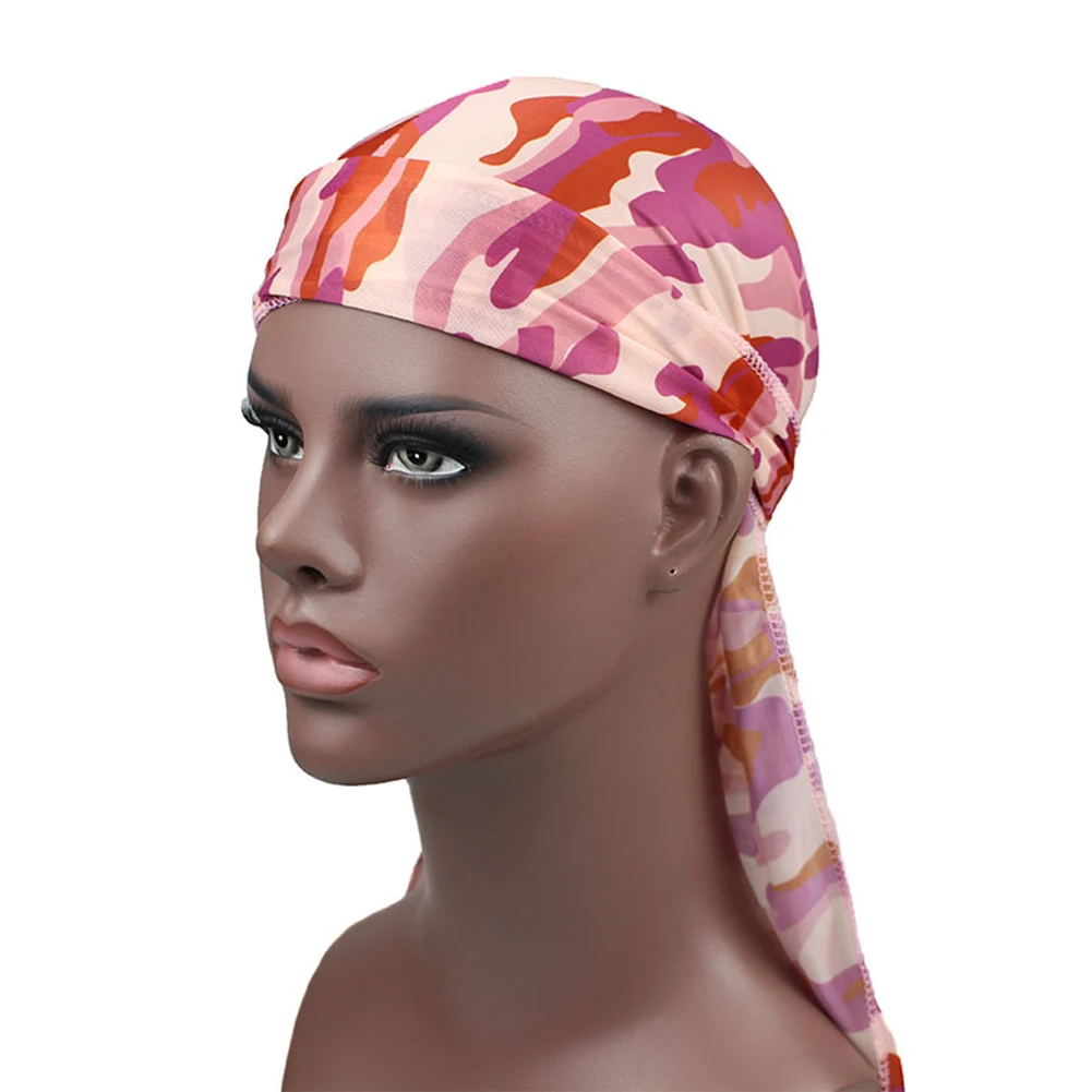 2020 шелковые головные уборы Durag бандейские камуфляжные мужские шелковистые