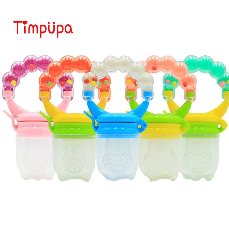 

Timpupa Ring With Sound Baby Fruit Vegetable Newborn Food Supplement Feeding Nipple Pacifier Food Grade Silicone Teat Safety Baby Feeder