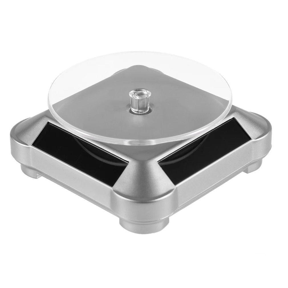 

Автоматическая витрина GENBOLI для ювелирных изделий, вращающаяся на солнечной батарее, вращающаяся на 360 градусов витрина для ожерелья, брасл...