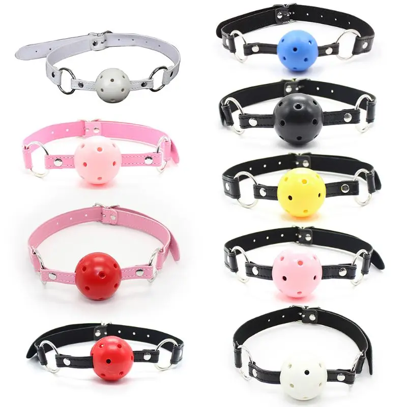 Косплэй Дамские туфли из PU искусственной кожи поясок шар рот кляп для