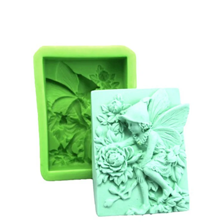

Flower Fairy Silicone Mold Fondant Candle Aroma Stone Ornaments Soap Mold For Pastry Cup Cake Decorating Kitchen Accessories
