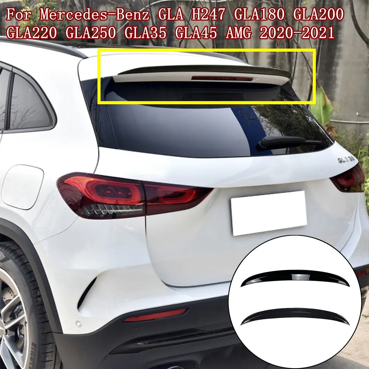 

Car Rear wing spoiler tail For Mercedes-Benz GLA H247 GLA180 GLA200 GLA220 GLA250 GLA35 GLA45 AMG 2020-2021 car styling