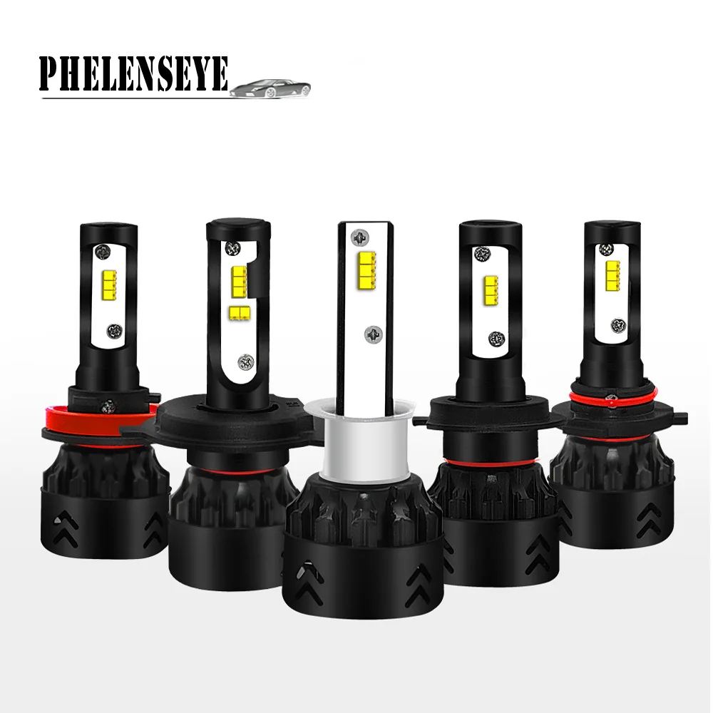Mini8 светодиодный автомобильный светильник Philips-ZES Chip 80 Вт 6000 К 9600LM H1 H8 H9 H4 Hi-Lo Beam H7 H11