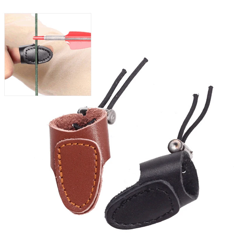 

Outdoor Shooting Thumb Finger Tip PU Leather Adjustable Archery Thumb Finger Protector Guard For Hunting Shooting Arrow Bow