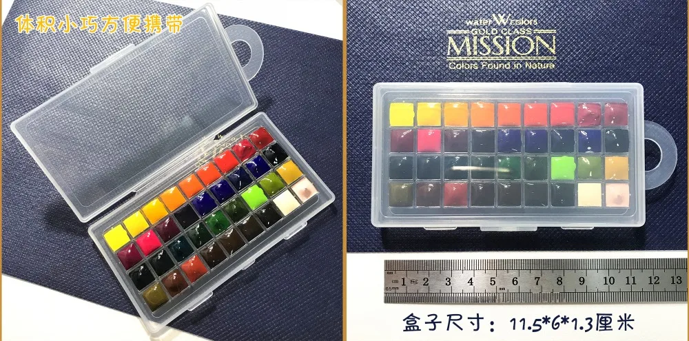 Дозирующий цвет воды 34 Цвета Корея Mijello Gold Master высокой концентрации Чистый