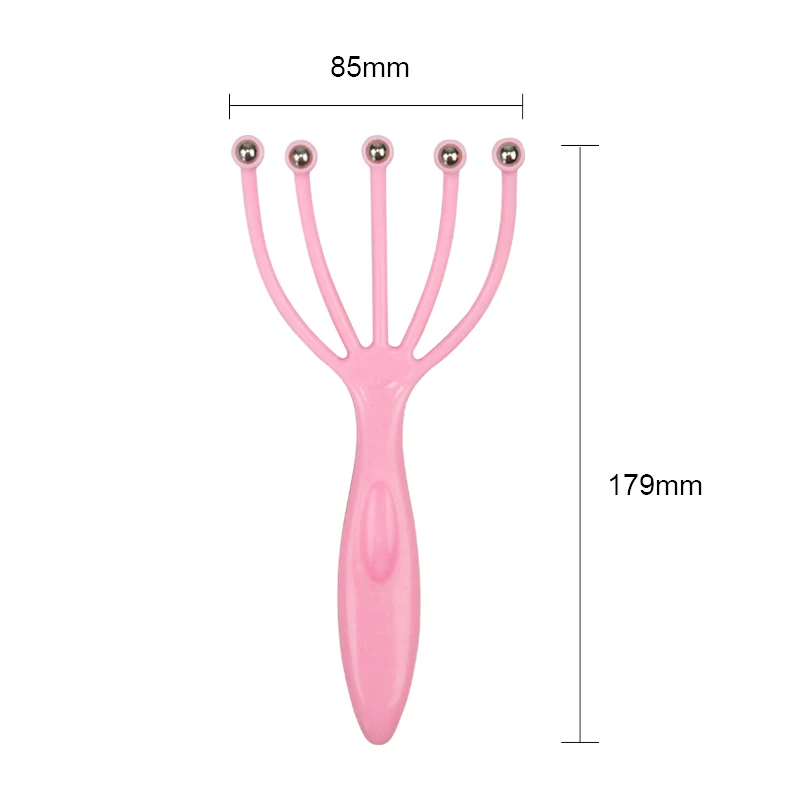 

1Pcs Five Finger Head Massager Steel Ball Head Massage Relaxation Massager Hair Held SPA Scalp Neck Stress Relief Reduce Stress
