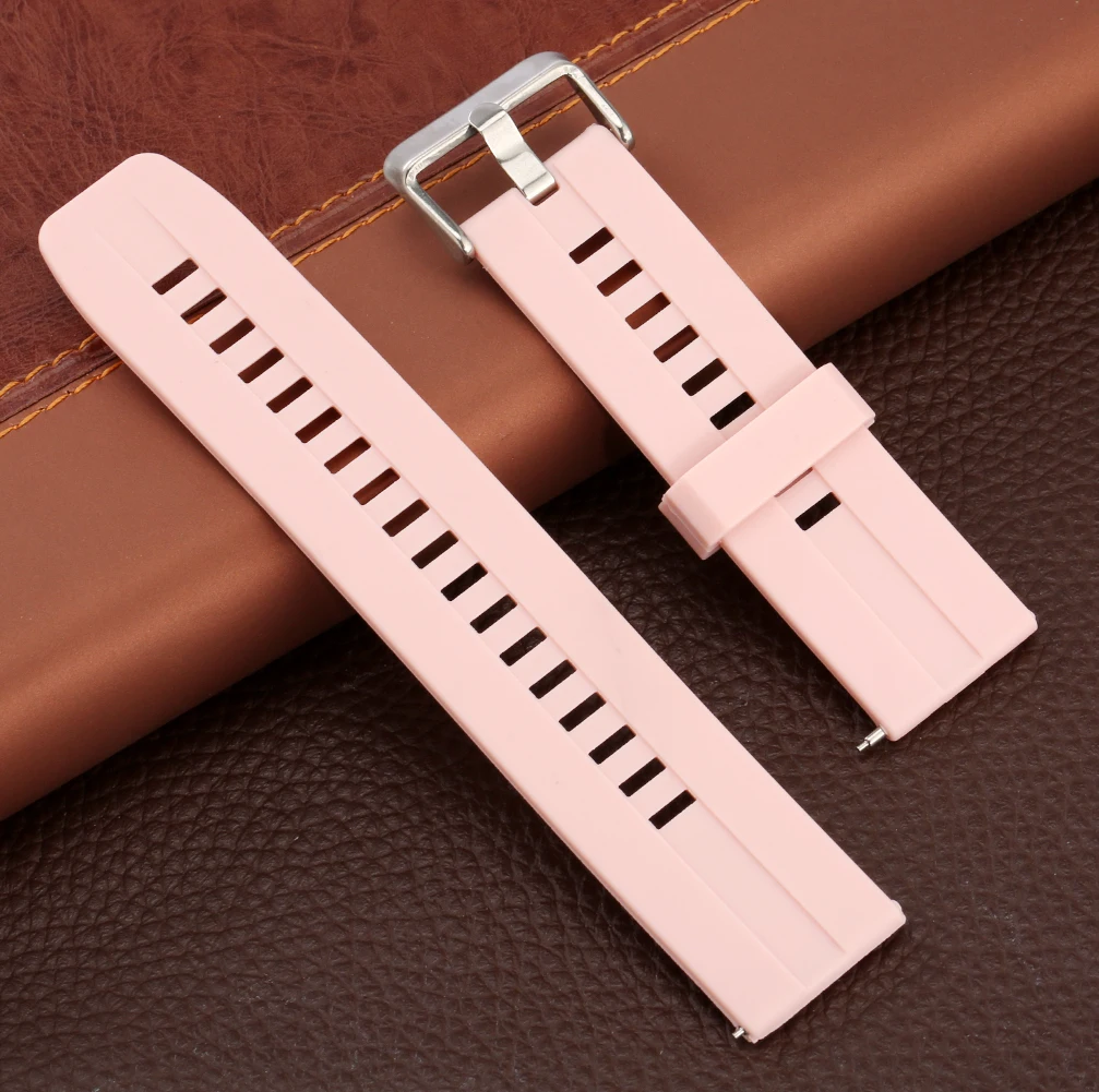 Ремешок силиконовый для часов мягкий Универсальный Резиновый Браслет наручных 20