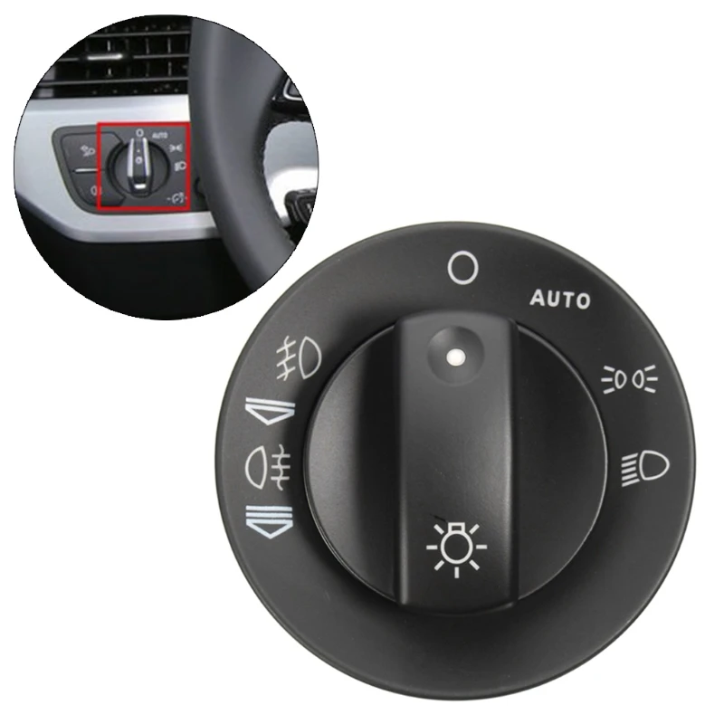 

Auto Headlight Fog Light Control Switch Headlight Switch Compatible with A4 S4 8E B6 B7 2000-2007 Headlamp Dimmer Switch