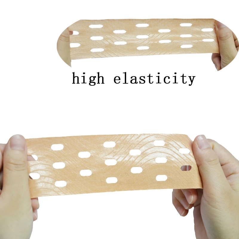 

15pcs Elastic Kinesiology Tape with Holes Cotton Perforated Adhesive Breathable Muscle Protection Sports Knee Protector 5m*5cm