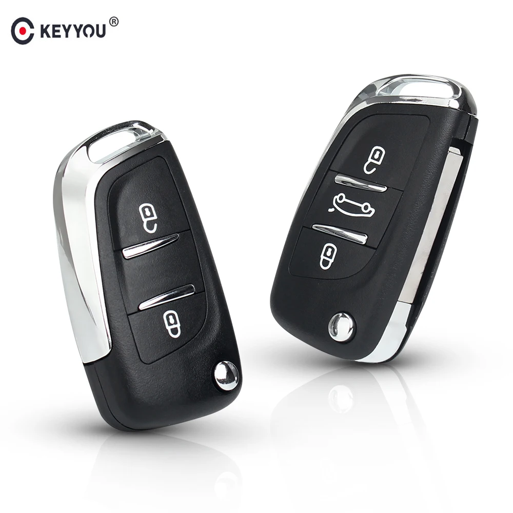 KEYYOU CE0523 2/3 BT Filp дистанционный ключ для автомобиля в виде ракушки чехол для peugeot 306 407 807 партнером для Citroen C2 C4 C5 C6 C8 Berlingo; Picasso