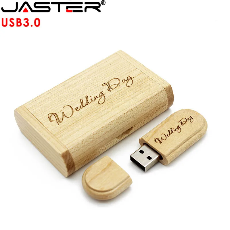 JASTER USB 3 0 Оригинальный Деревянный usb + коробка Флешка 4 ГБ 8 16 32 64 флешка карта памяти