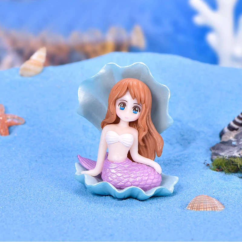 

1Set Figurines Ornament Mermaid Fish Tank Decor Aquarium Craft Figurines Miniature Doll Couple Figurine Miniature Landscape