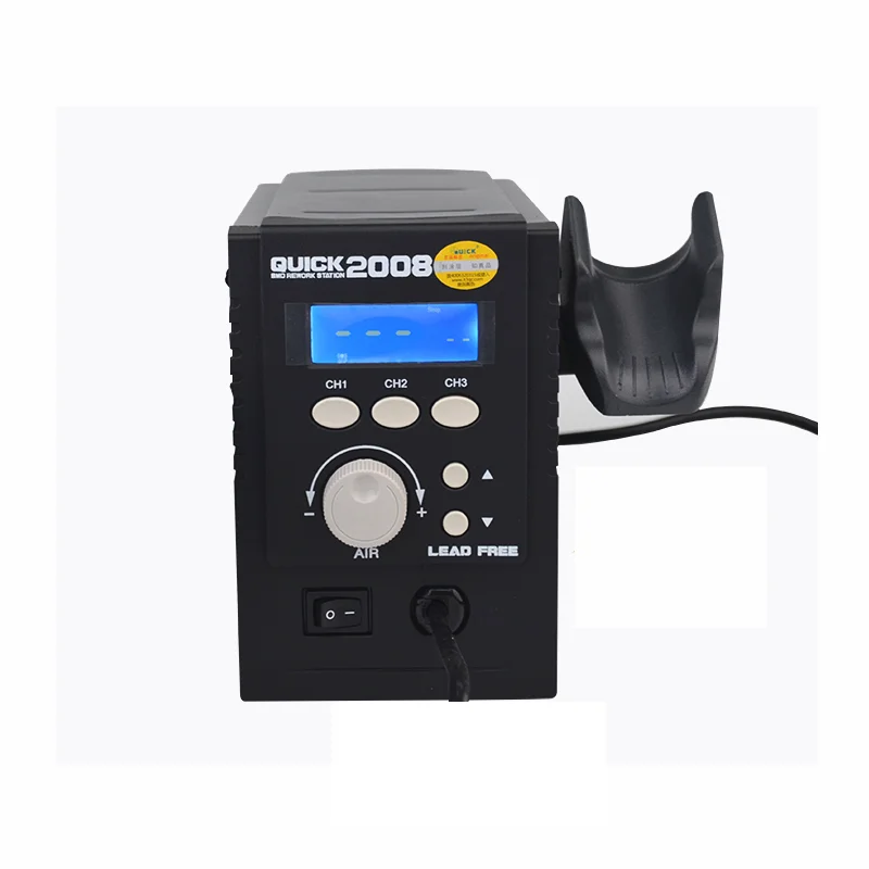 Оригинальный строительный фен QUICK 2008 ESD с цифровым дисплеем 220 В 100 л/мин 500