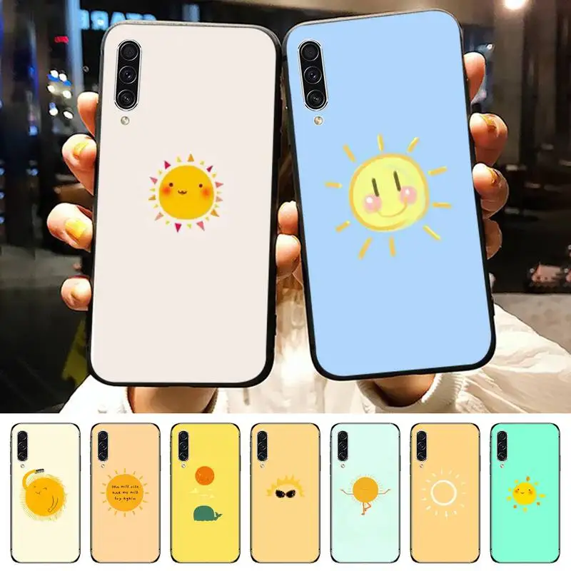 

Sun cartoon weather sunny pattern Phone Case For Samsung galaxy A S note 10 7 8 9 20 30 31 40 50 51 70 71 21 s ultra plus