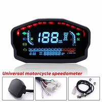 motorcycle bike atv lcd speedometer digital odometer oil level gauge us