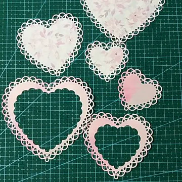 Nested lace heart frame metal Cutting Dies Scrapbooking craft Dies cuts thin paper art emboss card make stencil 10.7x10cm