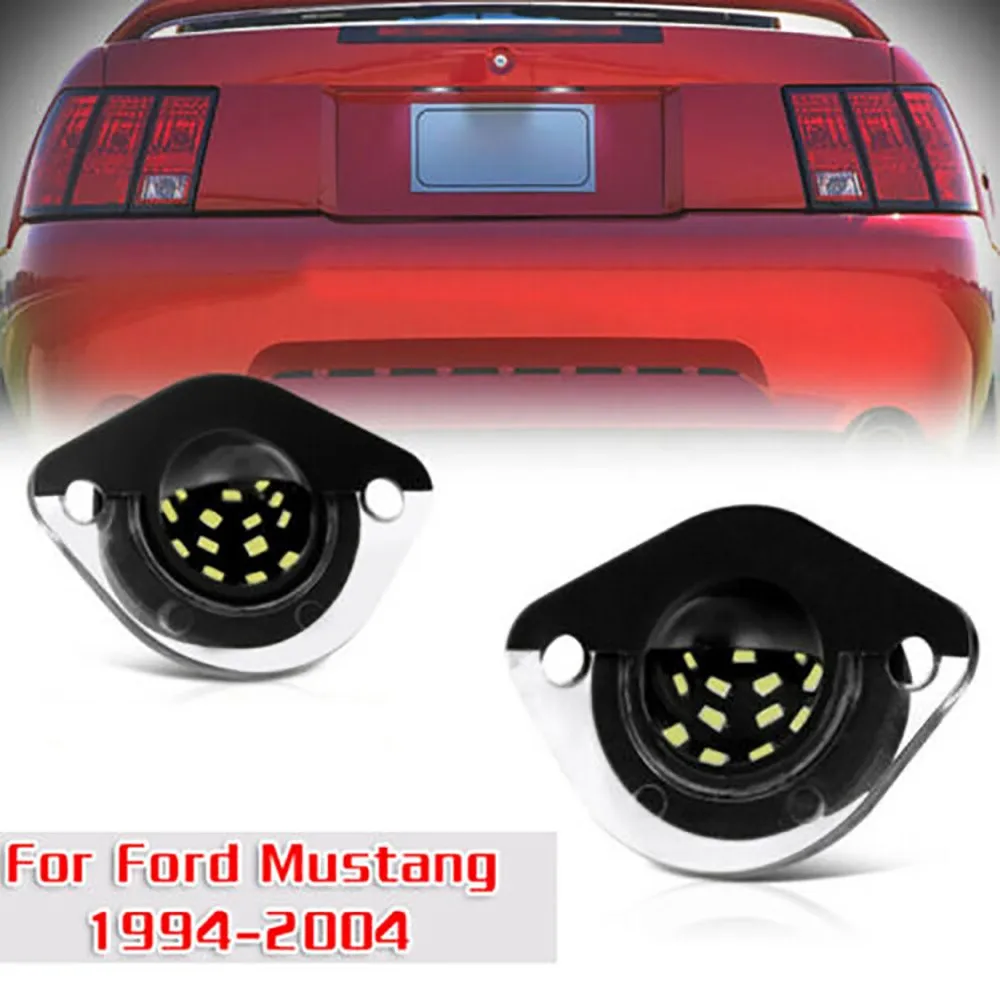 

1 Pair Fit For 1994-2004 Ford Mustang White SMD LED License Plate Light Lamp Set License Plate Lights