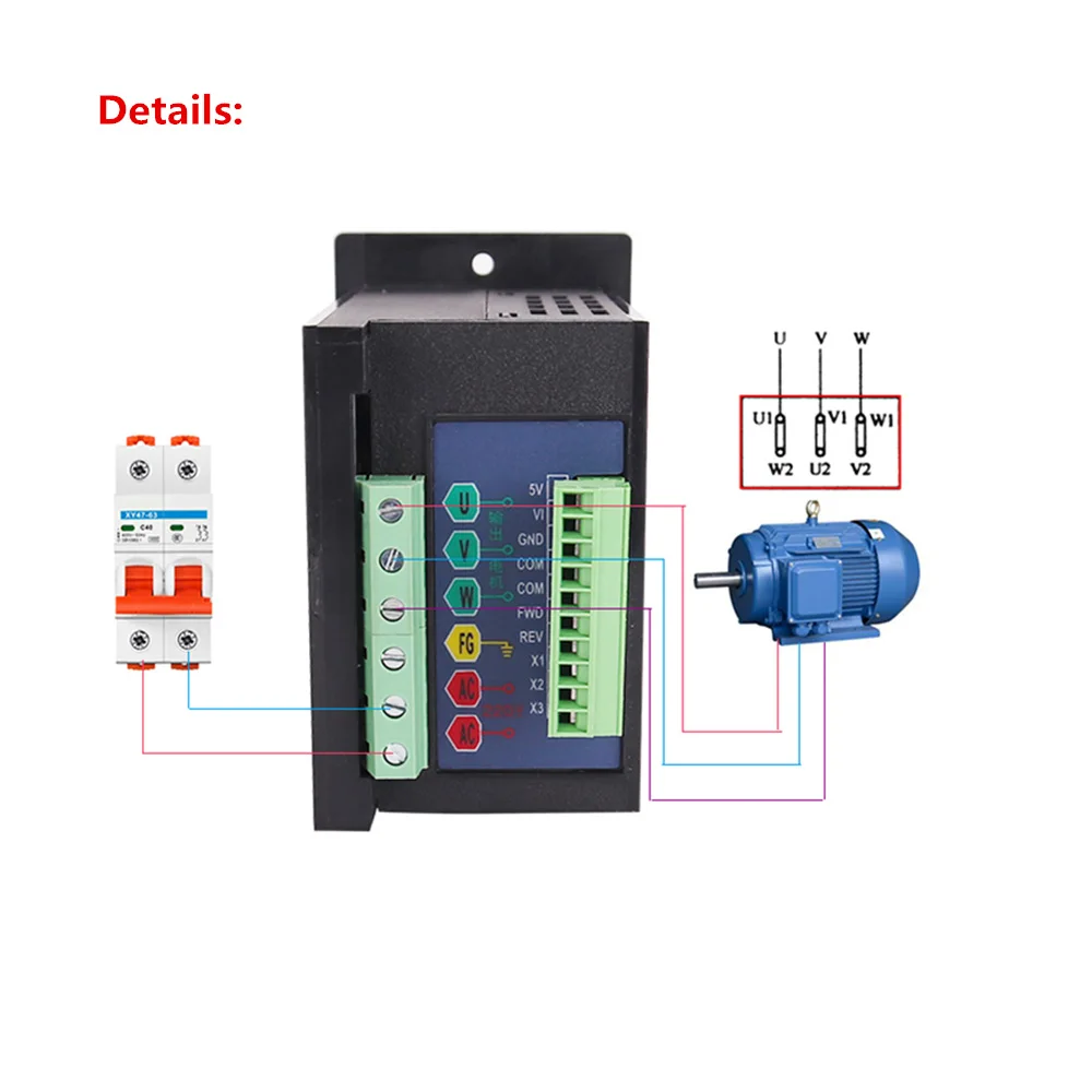 Небольшой простой инвертор трехфазный двигатель скоростной преобразователь